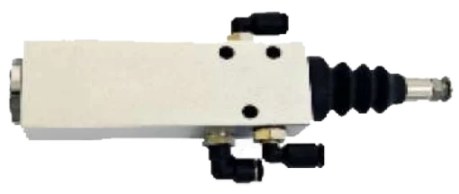 Pneumatic end-of-stroke valve unit