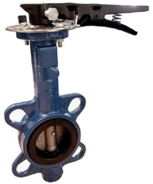 ONDA wafer-type butterfly valve in blue