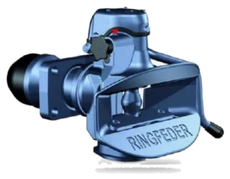 Ringfeder towing coupling in blue finish